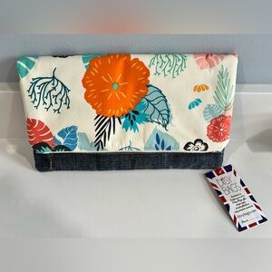 NWT Ditsy Bags floral and Jean fold over clutch